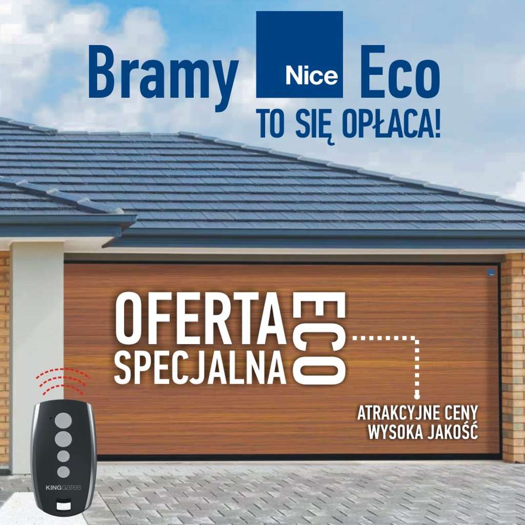 Bramy garażowe Nice Eco - to się opłaca!