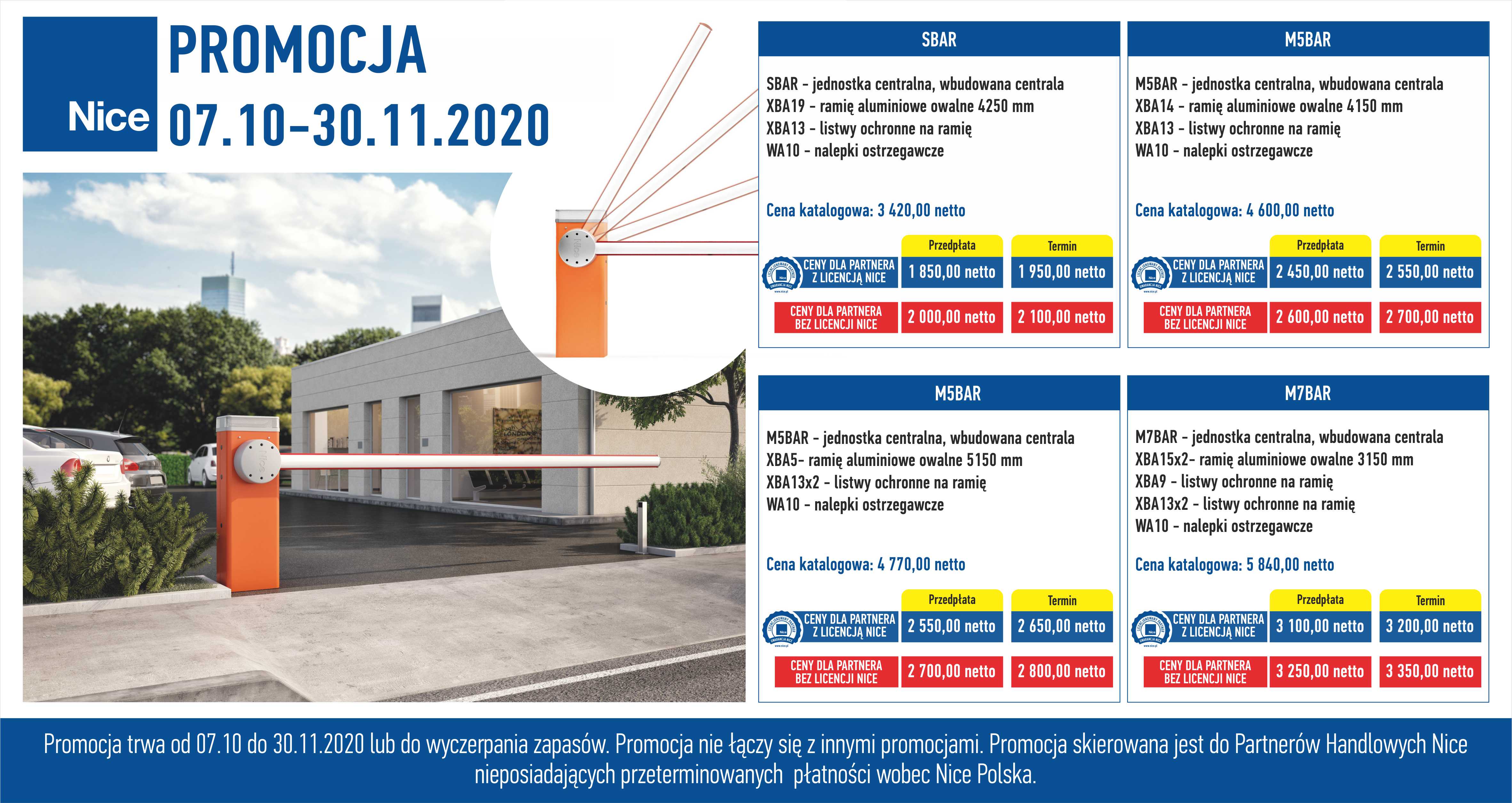 Promocja na szlabany Nice