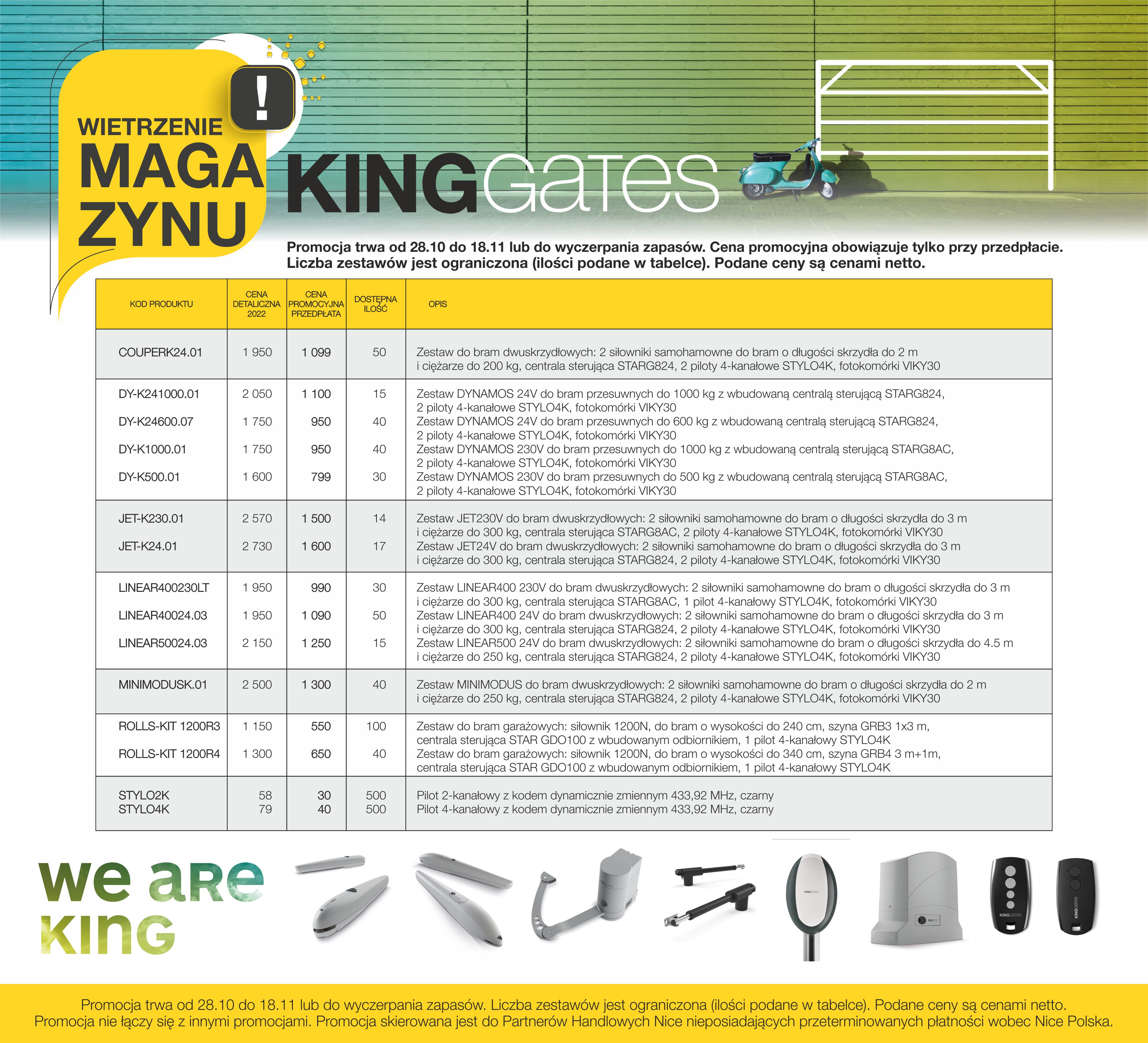 Promocja KINGGATES - Wietrzenie magazynu!