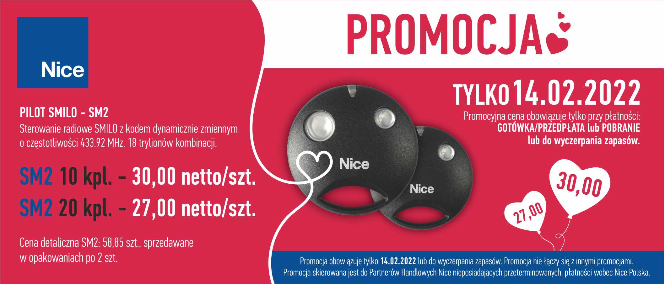 Promocja Nice - piloty SMILO