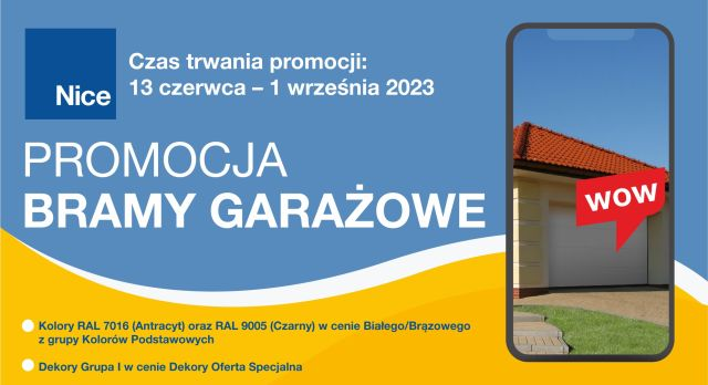 PROMOCJA – segmentowe bramy garażowe Nice