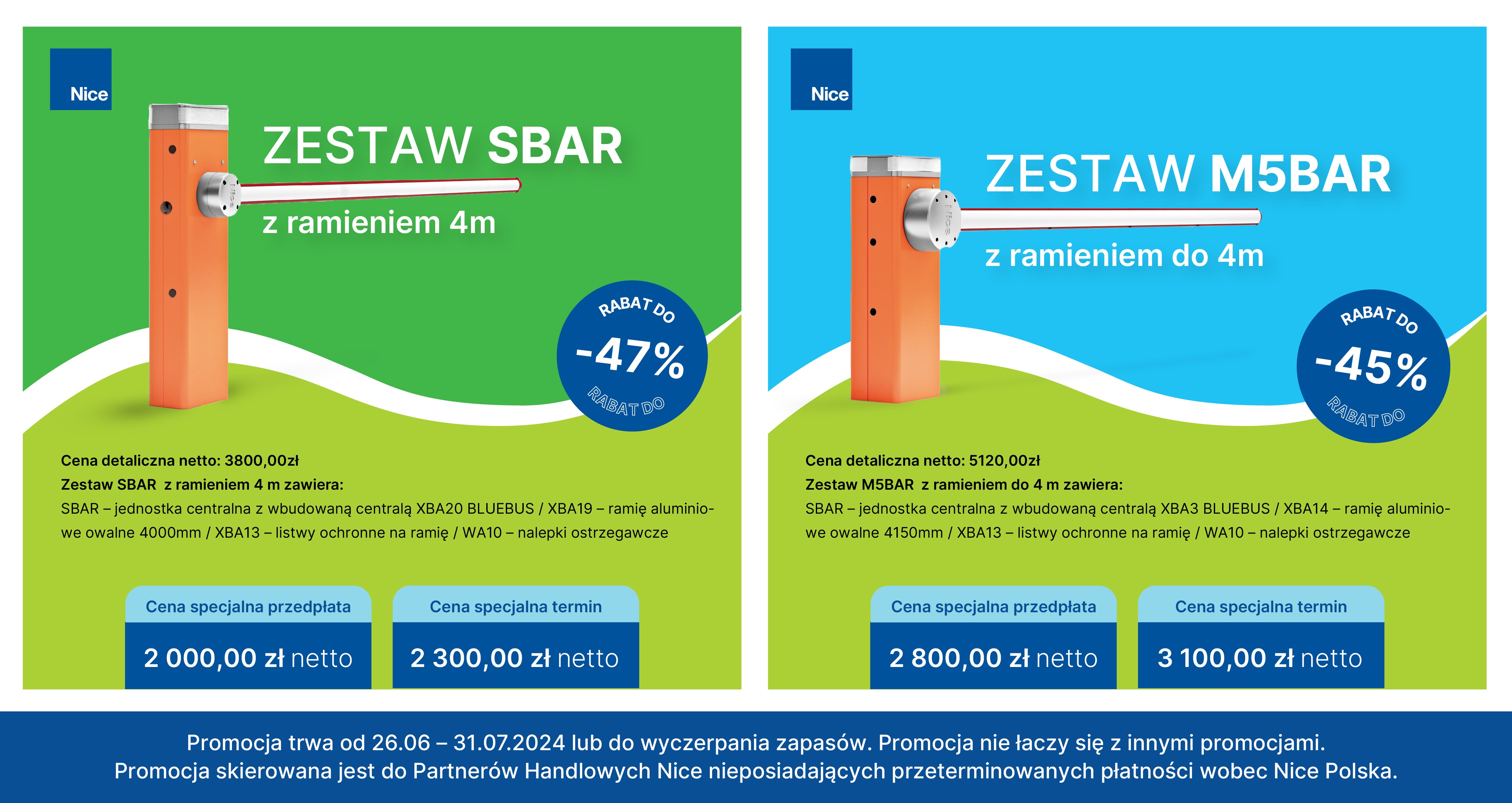 Promocja SZLABAN SBAR i M5BAR