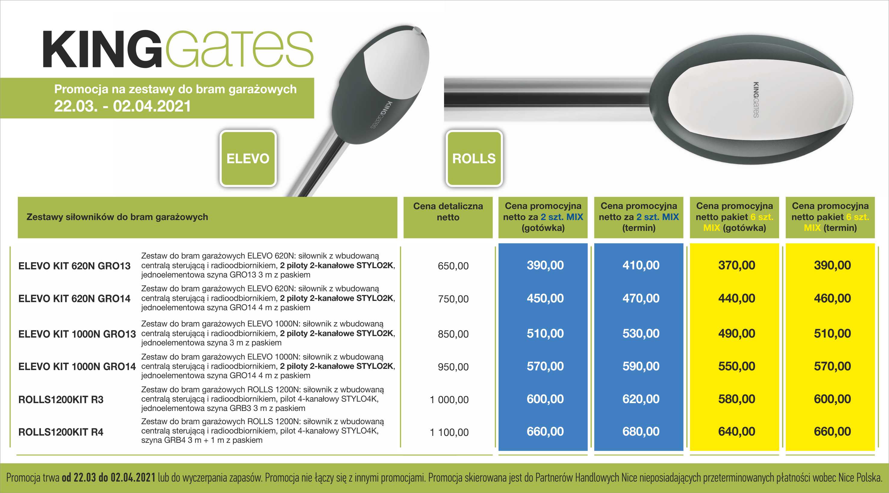 KINGgates - Promocja na siłowniki do bram garażowych